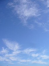 Weather. Clear Blue Sky With Clouds.