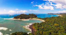 Aerial View Of A Beach In The Manuel Antonio National Park, Costa Rica