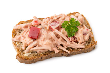 Canvas Print - Brot mit Fleischsalat