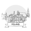 Poland hand-drawn urban vector sign
