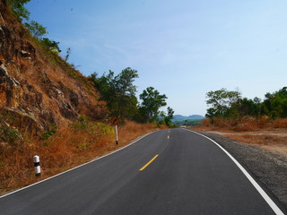  Road that passes through the red mountain