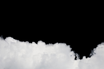 Wall Mural - clouds isolated on black background. save with clipping path.