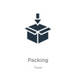 Packing icon vector. Trendy flat packing icon from travel collection isolated on white background. Vector illustration can be used for web and mobile graphic design, logo, eps10