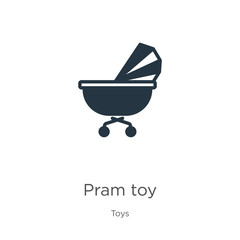 Poster - Pram toy icon vector. Trendy flat pram toy icon from toys collection isolated on white background. Vector illustration can be used for web and mobile graphic design, logo, eps10