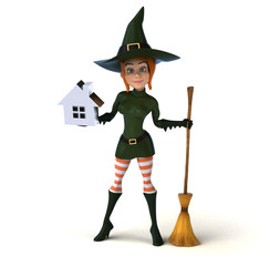 Wall Mural - Sexy witch - 3D Illustration