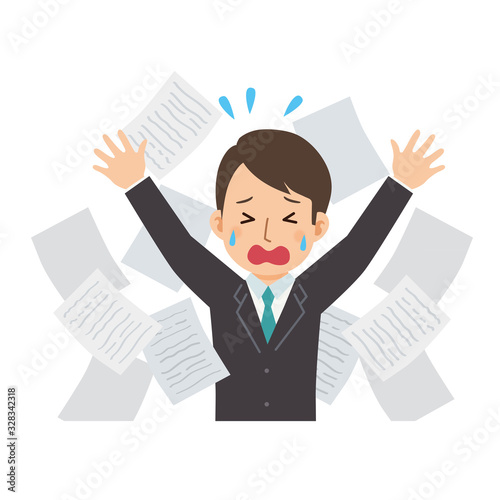オーバーワーク ブラック企業 働き過ぎ ビジネスマン イラスト Kaufen Sie Diese Vektorgrafik Und Finden Sie Ahnliche Vektorgrafiken Auf Adobe Stock Adobe Stock
