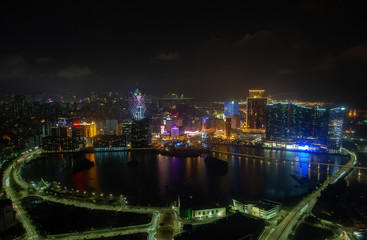 Bridges by Cathedral of Macau Peninsula in China 