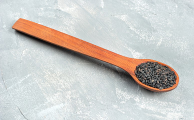 Wall Mural - Black sesame in spoon