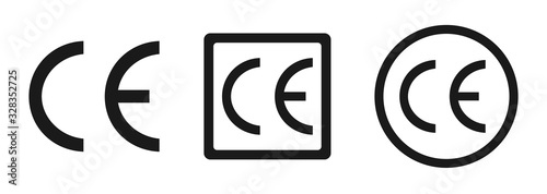 CE mark, CE symbol icon. Certification mark Tableau sur Toile