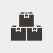 stack of boxes vector icon parcel