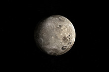 Satellite Oberon Or Uranus IV, Moon Of Uranus, Rotating. 3d Render