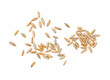 © domnitsky - Closeup of rye grain isolated on a white background, top view.
