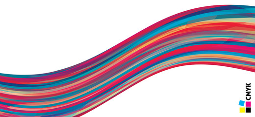 Aufkleber - Multicolor wave. Colorful vector illustration. CMYK colors