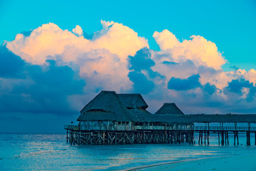 Wall Mural - Morning on the ocean coast. Zanzibar. Africa