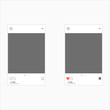 © Kravchuk - Vector illustration. Social network layout with photo space and hashtags. Polaroid. Set of blank photo frames.