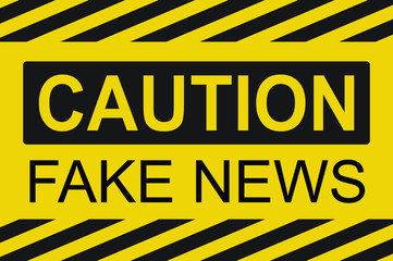 Fake news alert sign, vector illustration symbol