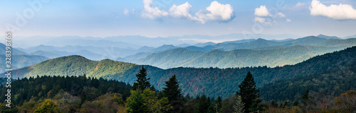 Fotomural Autumn in the Appalachian Mountains Viewed Along the Blue Ridge Parkway