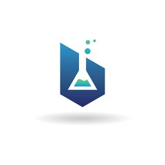 Sticker - science lab logo icon design