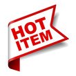 red vector banner hot item