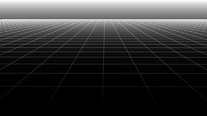 Poster - Vector gradient perspective grid. Detailed lines forming an abstract background