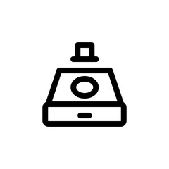 Poster - disc drive icon. Perfect for application, web, logo and presentation template. icon design line style