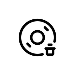 Poster - delete disc icon. Perfect for application, web, logo and presentation template. icon design line style
