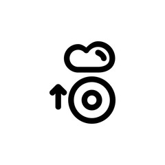 Poster - send disc data to cloud storage icon. Perfect for application, web, logo and presentation template. icon design line style