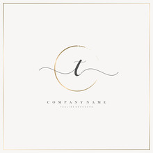 T Initial Letter Handwriting Logo Hand Drawn Template Vector, Logo For Beauty, Cosmetics, Wedding, Fashion And Business