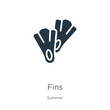 © Premium Art - Fins icon vector. Trendy flat fins icon from summer collection isolated on white background. Vector illustration can be used for web and mobile graphic design, logo, eps10