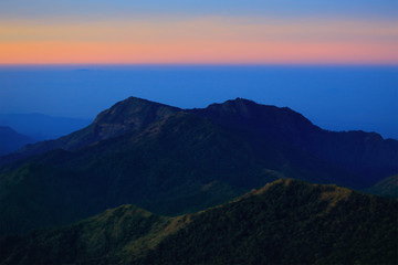 Mountain view in the morning.