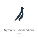 Fototapeta Młodzieżowe - Nymphicus hollandicus icon vector. Trendy flat nymphicus hollandicus icon from animals collection isolated on white background. Vector illustration can be used for web and mobile graphic design, logo,