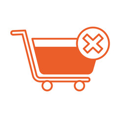 shopping cart market isolated icon