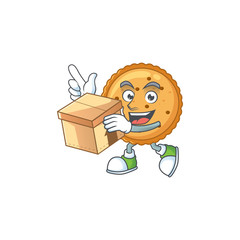 Poster - A charming peanut butter cookies mascot design style having a box