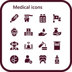 Wall Mural - Modern Simple Set of medical Vector filled Icons