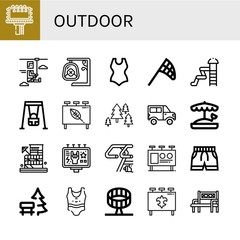 Poster - outdoor icon set