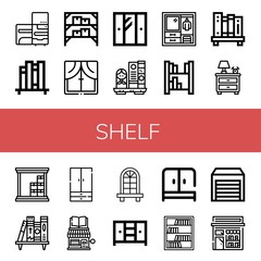 Poster - Set of shelf icons