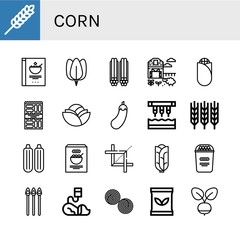 Poster - Set of corn icons