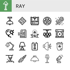 Poster - ray icon set