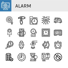 Canvas Print - alarm simple icons set