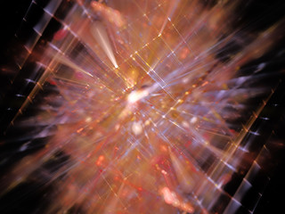 Fototapete - Abstract background element. Fractal graphics 3d illustration. Science or technology concept.