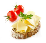 Fototapeta  - slice of bread with cheese