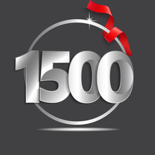 1500 Year Anniversary Logo Vector Template Design Illustration