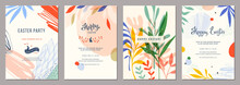Trendy Abstract Easter Templates. Good For Poster, Card, Invitation, Flyer, Cover, Banner, Placard, Brochure And Other Graphic Design. 