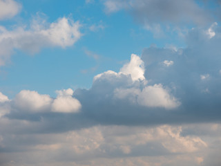 Wall Mural - the movement of dark clouds in the blue sky