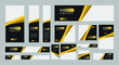 © ahmad - set of creative web banners of standard size with a place for photos. Business ad banner. Vertical, horizontal and square template. vector illustration EPS 10