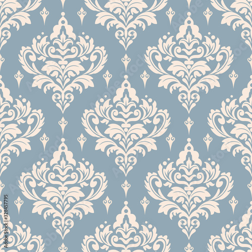 Damask seamless pattern, wallpaper texture Poster Mural XXL