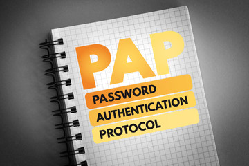 Poster - PAP Password Authentication Protocol acronym, technology concept background