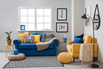 Stylish interior of living room