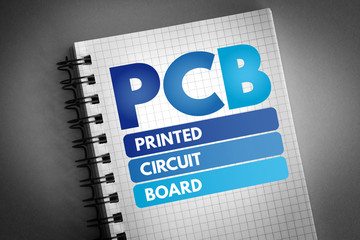 Poster - PCB - Printed Circuit Board acronym, technology concept background