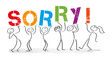 SORRY - People with big colorful letters
